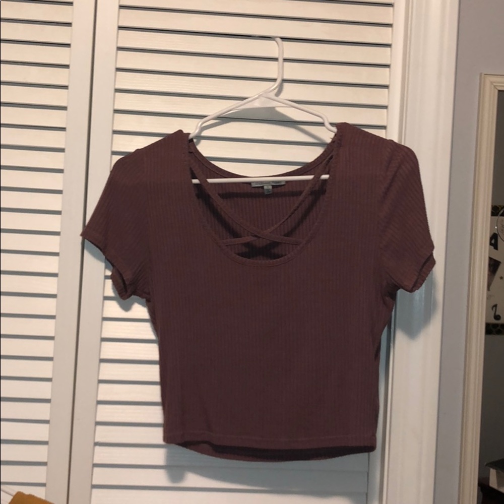 Cross front crop top